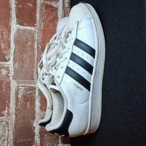 Adidas Superstar Shoes Mens Size 6.5 White Black Classic Leather Sneaker